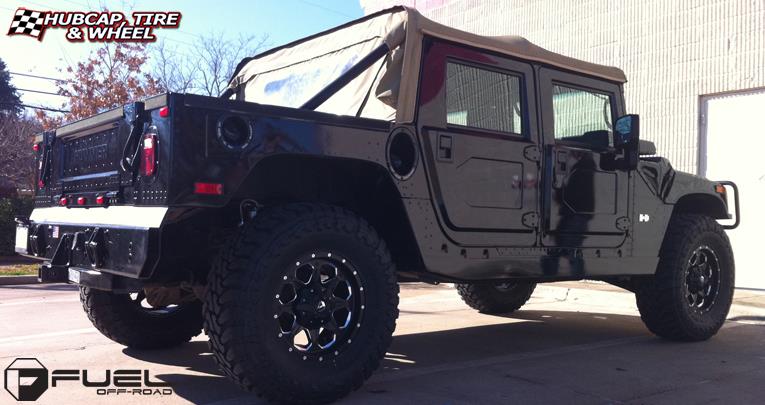 vehicle gallery/hummer h1 fuel boost d534 0X0  Matte Black & Milled wheels and rims
